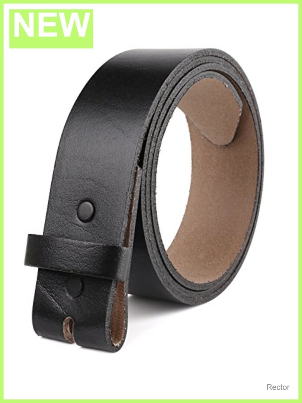 Mens Leather Belt Cowhide Full Grain 1.5 Inch Snap Strap